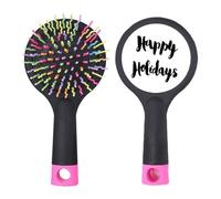 Happy Holiday - Spazzola districante per capelli con scritta a mano, base cuscino