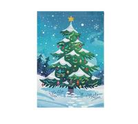 Happy Holidays Albero Fiocchi di Neve Bandiere da Giardino Stampa su entrambi i lati Esterni Decorazione Della Casa Striscioni per Prato Fattoria Agriturismo Terreni agricoli 71