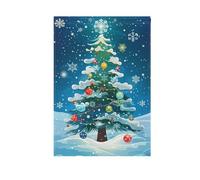 Happy Holidays Albero Fiocchi di Neve Casa Giardino Bandiera Stampa su entrambi i lati Festività Decorazioni Esterni Banner per Prato Agriturismo Terreni agricoli 71 x 10