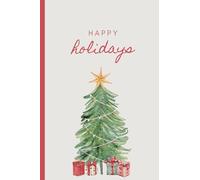 Happy Holidays Christmas Tree Themed Notebook: Journal for Kids, Teens, and Adults | Stocking Stuffer | 6x9 inches | 110 lined pages | Glossy