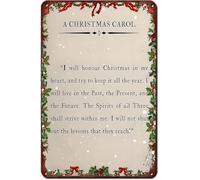 Happy Holidays Metal Sign Rustic Christmas Wall Decor For Home 8 X 12 in