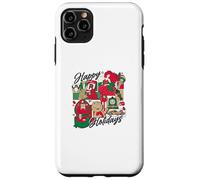 Happy Holidays Vintage Toy Nostalgia Collage Custodia per iPhone 11 Pro Max