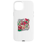 Happy Holidays Vintage Toy Nostalgia Collage Custodia per iPhone 15 Plus