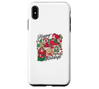 Happy Holidays Vintage Toy Nostalgia Collage Custodia per iPhone XS Max