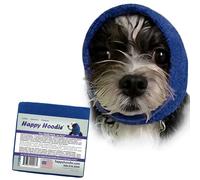 Happy Hoodie Fascia calmante originale per cani e gatti, anti-ansia/protezione dal rumore, toelettatura, tuoni e fuochi d'artificio (S, azzurro)
