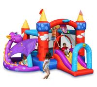CASTELLO GONFIABILE HAPPY HOP DRAGHETTO 9022 VASCA PALLINE SCIVOLO SALTERELLO