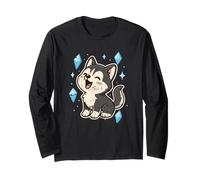 Happy Husky con Cristalli Maglia a Manica