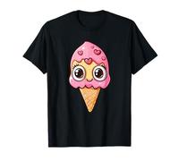 Happy Ice Cream Carino Cuori Kawaii Maglietta