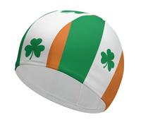 Happy Irish Holidays Cuffia da nuoto per adulti, in tessuto elastico, comoda cuffia da bagno per capelli lunghi e corti