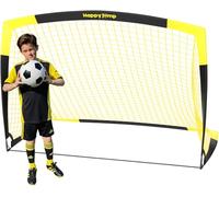 Happy Jump Porta da Calcio Pieghevole 152x110 CM - 1 Porta da Giardino per Allenamento Outdoor e Idea Regalo