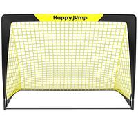 Happy Jump Porta da Calcio Pop up Palo da Calcio per Giardino Allenamento di Calciox1 (3'x2.2', Nero+Giallo)