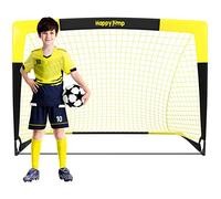 Happy Jump Porta da Calcio Rete da Calcio per Bambini Giardino Allenamento Regalo x1,(4'x3.01', Nero+giallo)