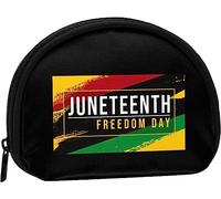 Happy Juneteenth Day Freedom 1865 Portamonete Portafoglio Donna e ragazza Cute Fashion Bag Change Pouch Portachiavi Borsa da donna regalo