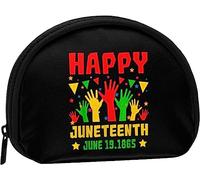 Happy Juneteenth Day Freedom 1865 Portamonete Portafoglio Donna e ragazza Cute Fashion Bag Change Pouch Portachiavi Borsa da donna regalo