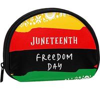 Happy Juneteenth Day Freedom 1865 Portamonete Portafoglio Donna e ragazza Cute Fashion Bag Change Pouch Portachiavi Borsa da donna regalo