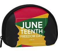 Happy Juneteenth Day Freedom 1865 Portamonete Portafoglio Donna e ragazza Cute Fashion Bag Change Pouch Portachiavi Borsa da donna regalo