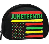 Happy Juneteenth Day Freedom Day 1865 Portamonete Portafoglio Donna e ragazza Cute Fashion Bag Change Pouch Portachiavi Borsa da donna regalo