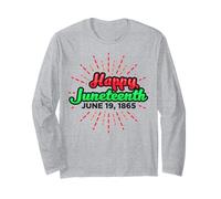 Happy Juneteenth Giugno 19, 1865 Nero Uomini Donne Ragazzi Ragazze Maglia a Manica