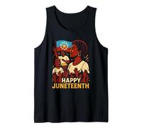 Happy Juneteenth Retro Donna Afro-Americana Storia Nera Canotta