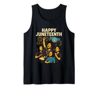 Happy Juneteenth Retro Donna Afro-Americana Storia Nera Canotta