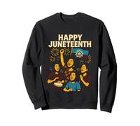 Happy Juneteenth Retro Donna Afro-Americana Storia Nera Felpa
