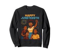 Happy Juneteenth Retro Donna Afro-Americana Storia Nera Felpa
