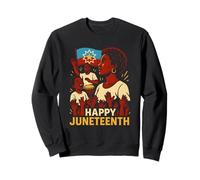Happy Juneteenth Retro Donna Afro-Americana Storia Nera Felpa