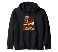 Happy Juneteenth Retro Donna Afro-Americana Storia Nera Felpa con Cappuccio
