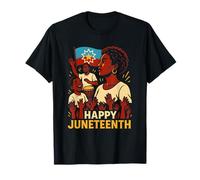 Happy Juneteenth Retro Donna Afro-Americana Storia Nera Maglietta