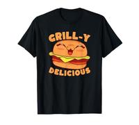 Happy Kawaii Burger Foodie alla griglia Maglietta