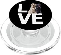 Happy Labrador Love Black Golden Retriever, cane da laboratorio giallo PopSockets PopGrip per MagSafe