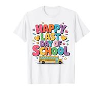 Happy Last Day Of School Bus Driver Per Uomini Donne Bambini Maglietta