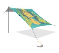 Happy Latino Men Viridian Beach Tent & Canopy UPF50+ Protezione facile da installare, portatile, con pala per sabbia, sacchi di sabbia per cortile, prato, parco