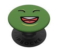 Happy Laughing Face - Cartoon Green Avocado PopSockets PopGrip Adesivo