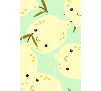 Happy Lemons Cute Girly With Sprinkles 50 Watermark Blank Page Notebook/Journal