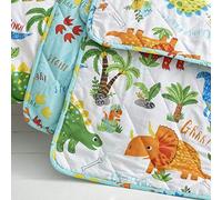 Happy Linen Company Copriletto trapuntato - double face con fantasia graziosi dinosauri