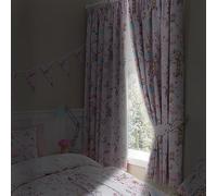 Happy Linen Company, Set tend to be Pie, pour Ragazze et Ragazzi, en Forme de Licorne Dans la forêt incantata, Rose, 66 x 72 cm, entièrement recouvert, Foncé et thermique