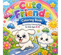 Happy Little Animals: Fantasy Coloring Book for Creative Kids 4 to 8