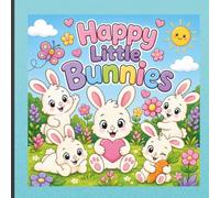 Happy Little Bunnies: Cute and Easy Bunny Coloring Book for Kids and for Adults.