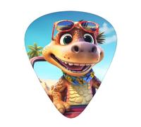 Happy Little Dinosaur set di plettri per chitarra, 3 diversi spessori, 12 pezzi per una varietà di strumenti