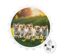 Happy Little Dog - Apribottiglie magnetico, strumento da cucina salvaspazio, divertente apribottiglie e magnete per frigorifero, per campeggio, viaggi, campeggio, stile bianco