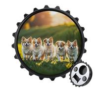 Happy Little Dog - Apribottiglie magnetico, strumento da cucina salvaspazio, divertente apribottiglie e magnete per frigorifero, per campeggio, viaggi, campeggio, colore: nero