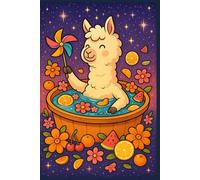 Happy Llama in a Fruit Spa - Cute Notebook for Dreamers and Positive Minds: Adorable Journal & Planner for Kids, Teens, and Adults | Perfect for School, Notes, Gratitude and Creative Writing