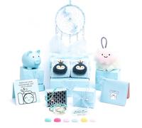 HAPPY LOLLI Regalo per adolescenti e adolescenti, 8 regali divertenti con compiti e biglietti potenzianti, ideali per compleanni e Natale, LolliBox Blu, Large