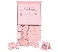 Happy Lolli Set doccia elettrico: accessori da bagno di lusso per donne e ragazze, include asciugamano corpo e capelli, polsiere, fascia, spugna per il viso e molto altro ancora, per potenziare la tua