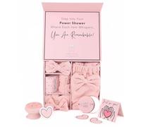 Happy Lolli Set doccia elettrico: accessori da bagno di lusso per donne e ragazze, include asciugamano corpo e capelli, polsiere, fascia, spugna per il viso e molto altro ancora, per potenziare la tua