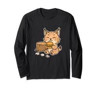 Happy Lynx Mangia Un Picnic con Hamburger Maglia a Manica