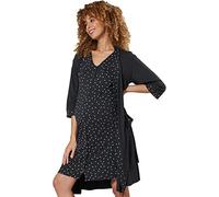 HAPPY MAMA Donna Set Vestaglia e Camicia da Notte prémaman L'Allattamento 1343 (Grafite, IT 40, S)