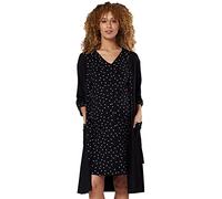 HAPPY MAMA Donna Set Vestaglia e Camicia da Notte prémaman L'Allattamento 1343 (Nero, IT 40, S)