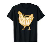 Happy Mama Love - Design in Stile Vintage, Motivo: Fattoria di polli Maglietta